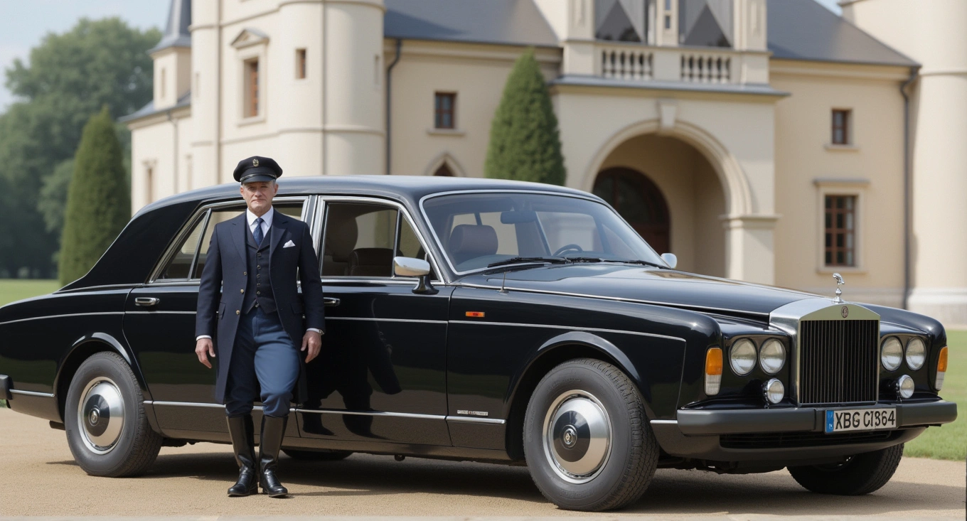 the car, the chauffeur